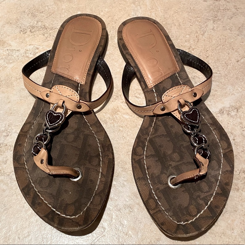 Dior Diorissimo Heart Sandals